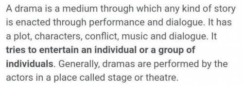 What do you know about Drama? Mark three words describing drama. happiness; sadness; fun; tragedy; g