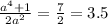 \frac{a^4+1}{2a^2} =\frac{7}{2} =3.5