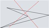 Наведіть приклад чотирикутника, який можна розрізати двома прямими на 6 частин