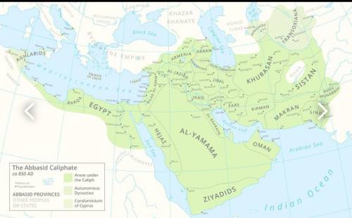 2. Розфарбуйте різними кольорами території держав, які утворилися після розпаду Арабського халіфату.
