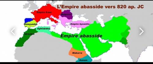 2. Розфарбуйте різними кольорами території держав, які утворилися після розпаду Арабського халіфату.