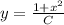y=\frac{1+x^2}{C}