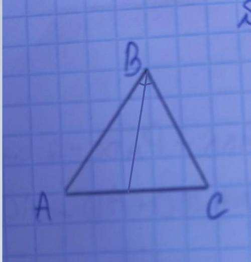 Построить биссектрису угла B треугольника ,,