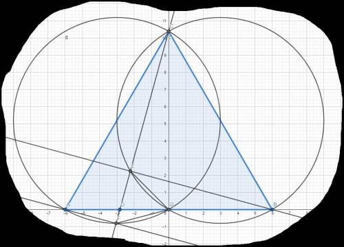 Через вершину С равностороннего треугольника ABC проведена произвольная прямая, К и М — проекции А и