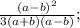 \frac{(a-b)^2}{3(a+b)(a-b)} ;