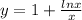 y=1+\frac{lnx}{x}