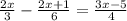 \frac{2x}{3}-\frac{2x+1}{6}=\frac{3x-5}{4}