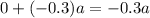 0 + ( - 0.3)a = - 0.3a