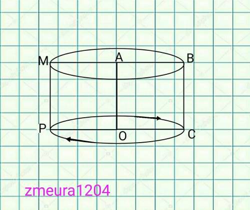 Квадрат зі стороною 8 см обертають навколо однієї з його сторін. Знайдіть: 1) площу осьового переріз