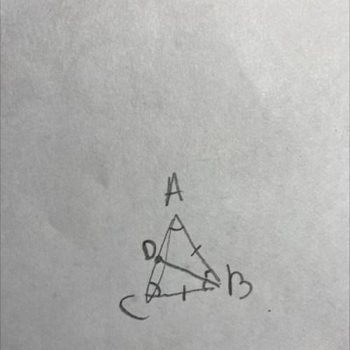 У трикутнику ABC кут А = куту С, BD - бісектриса трикутника. Доведіть, що AD = CD.