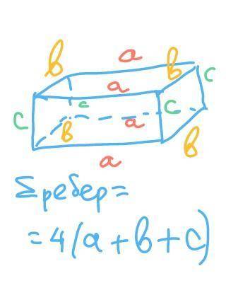 сумма длин всех ребер прямоугольного параллепипида равно 100дм, а два его измерения 8дм и 13дм. Найд