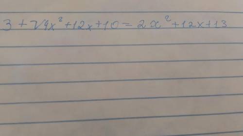 Найдите наименьшее значение функцииy=3+√4x²+12x+10