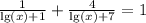 \frac{1}{\lg({x}) +1} + \frac{4}{\lg({x}) +7} = 1