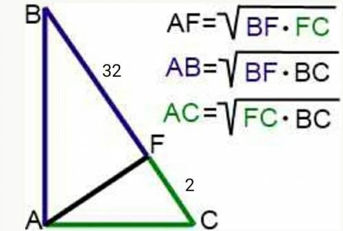 Знайдіть висоту прямокутного трикутника, проведену до гіпотенузи, якщо проекції катетів на гіпотенуз