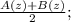 \frac{A(z) + B(z)}{2};
