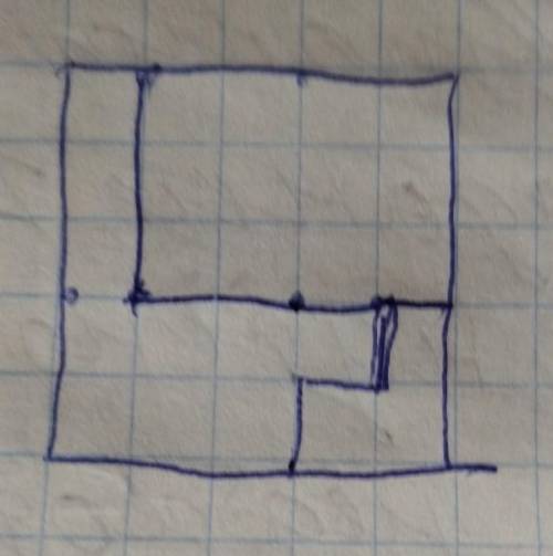 Разрежьте по линиям сетки квадрат 5 на 5 на рисунке справа на 3 части так, чтобы у одной часть была