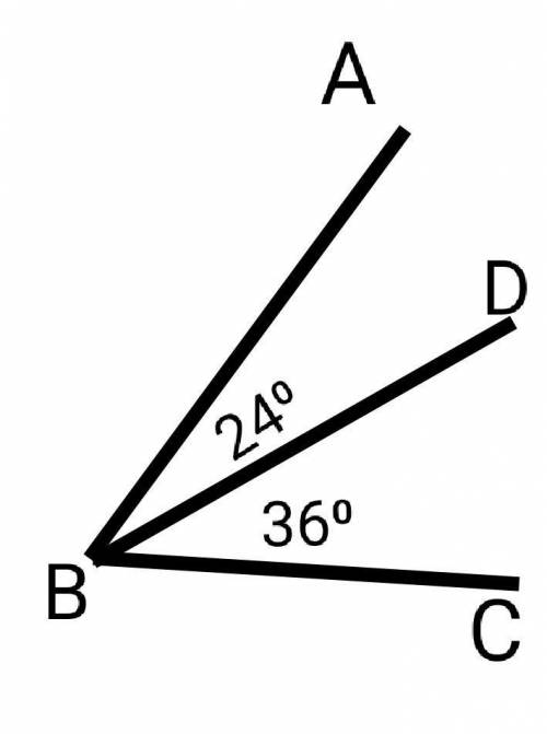 Учитывая отсечку АВС = 60°. Нарисуйте луч BD так, чтобы угол делился в отношении 2:3! Как решить это
