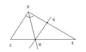 , и по быстрее . Отрезок ДМ - биссектриса треугольника СДЕ. Через точку М проведена прямая, параллел