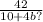 \frac{42}{10 + 4b?}