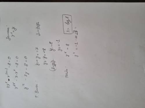 Решите уравнение с замены: 49^(x) - 7^(x+1) - 8 = 0