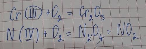 Cr(|||)+O2=N(|\/)+O2=