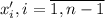 x'_i,i=\overline{1,n-1}