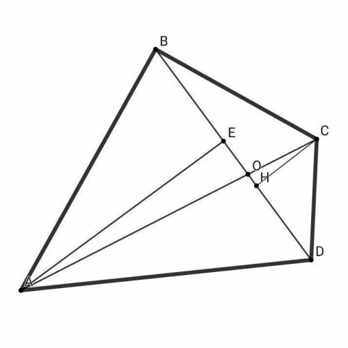 26., Диагонали разбивают четырёхугольник на четыре треугольника. Докажите, что произведение площадей