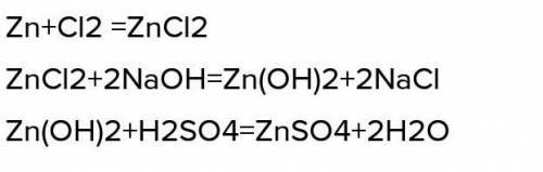 Напишите уравнения реакций для осуществления цепочки превращений, определите тип каждой реакции: Zn