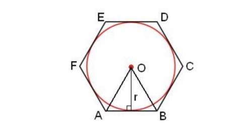 С ГЕОМЕТРИЕЙ,Сторона правильного шестиугольниа равна 24 см найти Радиус списанной и описанной окружн