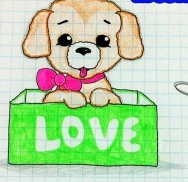 Нарисовать собаку на холме цветными карандашами(без всяких дополнений)