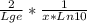 \frac{2}{Lge}*\frac{1}{x*Ln10}