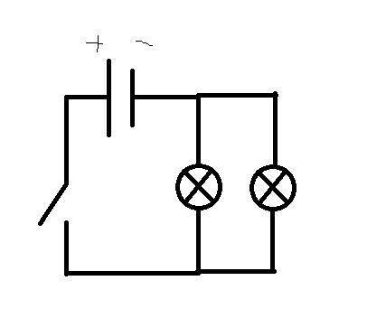 На рисунке изображена электрическая цепь, состоящая из двух соединенных между собой лампочек. А) опр