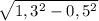 \sqrt{1,3^{2}-0,5^{2} }
