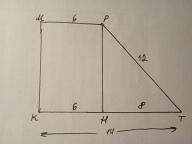 3. Знайдіть площу прямокутної трапеції, основи якої дорівнюють 6 см і 14 см, а більша бічна сторона