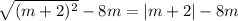 \sqrt{(m+2)^2}-8m=|m+2|-8m