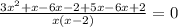 \frac{3x {}^{2} + x - 6x - 2 + 5x - 6x + 2 }{x(x - 2)} = 0