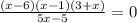 \frac{(x - 6)(x - 1)(3 + x)}{5x - 5} = 0