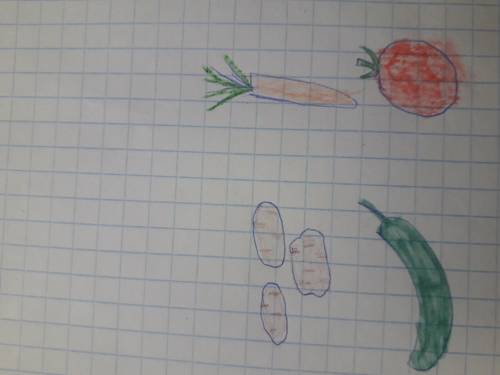 Нарисуй несколько видов овощей.