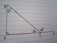 В прямоугольном треугольнике один из внешних углов равен 163º. Найти острые углы этого треугольника