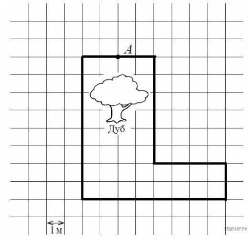 2) Изобрази на рисунке какой-нибудь путь вокруг дома, ведущий из точки А в точку А. Длина пути должн