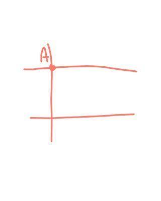 Начертите две параллельные прямые. Отметьте на одной из них точку и проведите линию, перпендикулярну