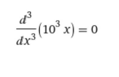 Найти третью производную функции y=sin10³x