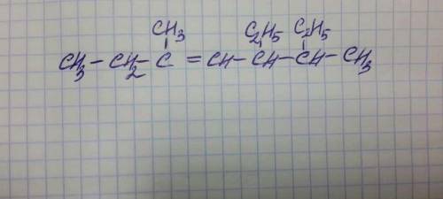 Напишите формулу углеводорода: 3-метил-5,6-диэтилгептен-