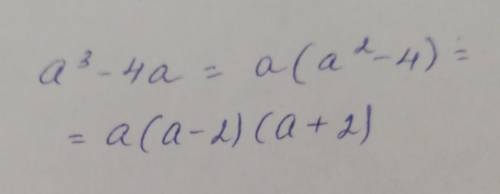 Разложите на множители. ) а^3-4а Главный вопрос: ответ будет a(a^2-4); или a(a-2)(a+2) ответьте на г