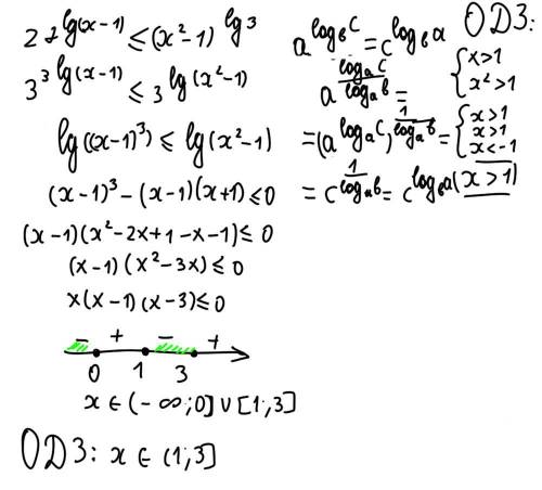 Решите неравенство формата ЕГЭ. Никак не могу понять, что тут делать 27^lg(x-1) меньше либо равно (х