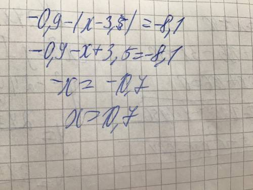 Розв'язати рівняння -0,9 - (х