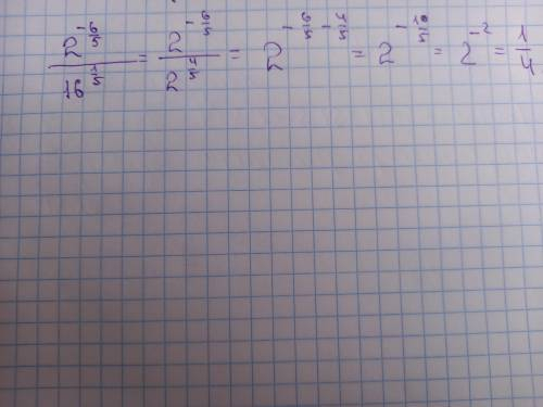 Як скорочується 2^-6/5 і 16^1/5 ?. Я не розумію, будь-ласка поясніть