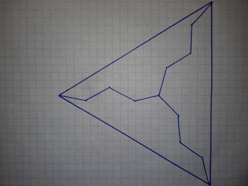 Чи можна розрізати рівносторонній трикутник на три рівні дев'ятикутники?