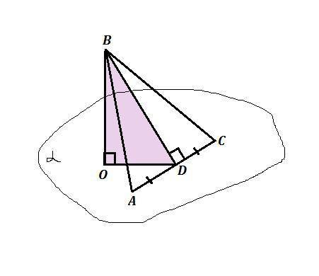 площина а проходить через основу АС рівнобедреного трикутника АВС .ВО перп а ,ВD висота,доведіть що