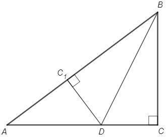 В прямоугольном треугольнике АВС с катетами АС =16 см и ВС = 12 см и гипотенузой АB = 20 см из верши